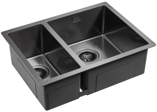 Мойка кухонная Paulmark Annex PM545944-GMR правая воронёная сталь